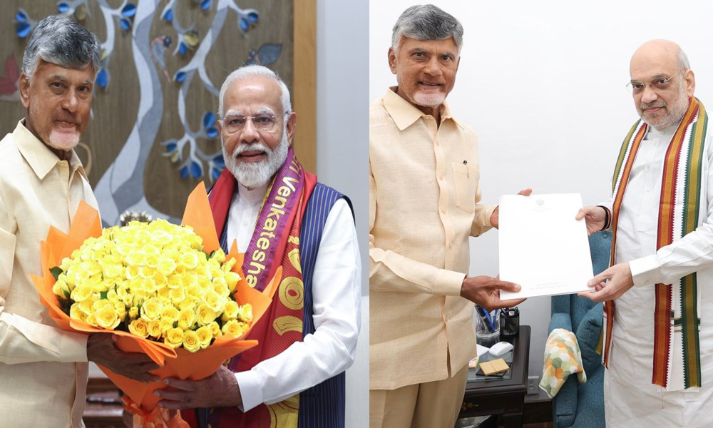 Andhra Pradesh cm Chandrababu meets Narendra modi and amit shah in delhi