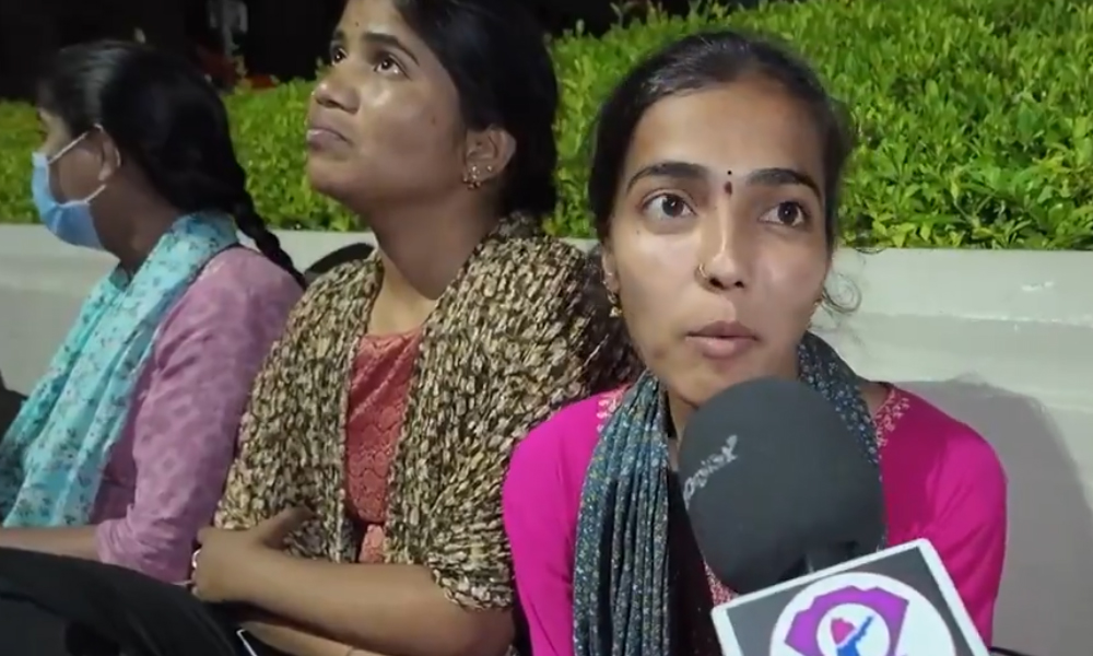 Telangana dsc candidates protest in Osmania university