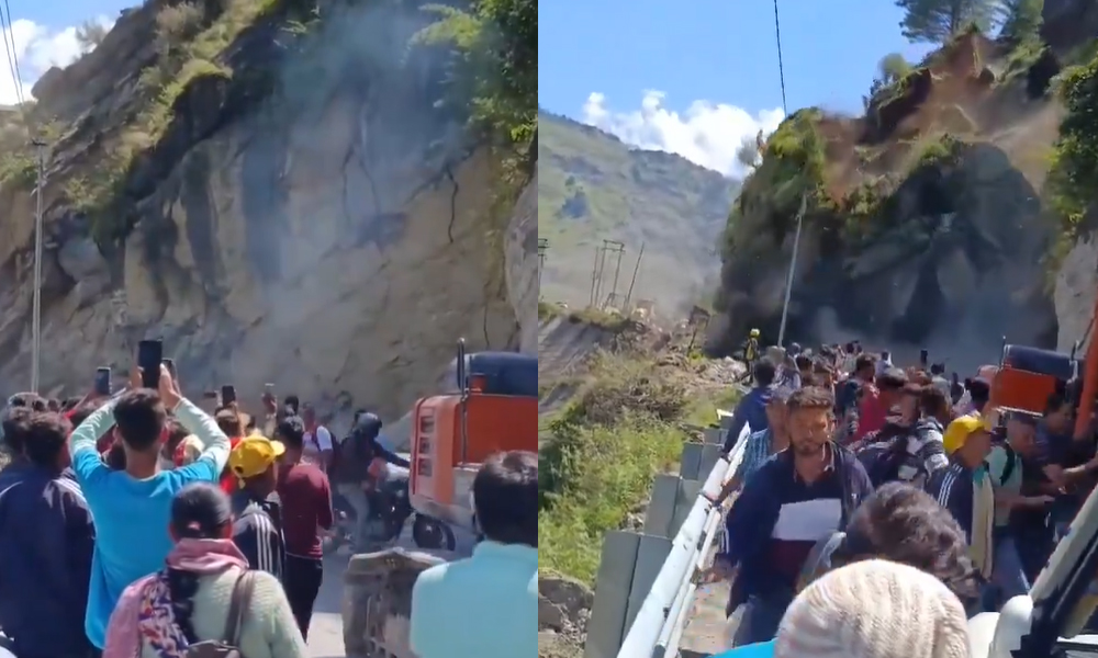 landslide at Badrinath highway in Uttarakhand